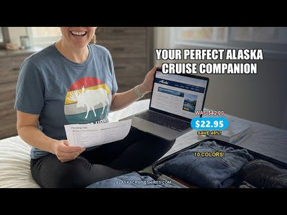 Retro Alaska Moose Silhouette Shirt - Sunset Wildlife Travel Tee — T-Shirt - Video Demo