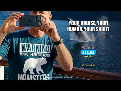 Funny Alaska Bear Giant Hamster Warning Sign Shirt for Travelers — T-Shirt - Video Demo