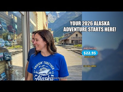Alaska Cruise Adventure Shirt - Wildlife Mountains Nautical 2026 — T-Shirt - Video Demo