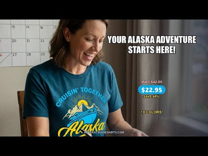 Alaska Cruise Adventure Mountains Sunrise Retro Shirt for Travelers — T-Shirt - Video Demo