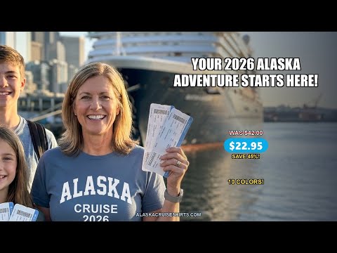 Alaska Cruise 2026 Bold Collegiate Vacation Travel Shirt — T-Shirt - Video Demo