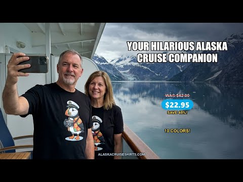 Puffin Cartoon Retirement Alaska Cruise Shirt - Funny Captain Tee — T-Shirt - Video Demo