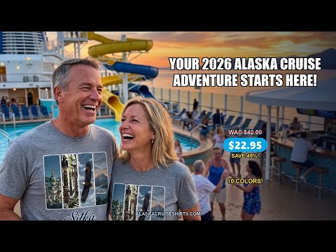 Sitka Alaska 2026 Cruise and Wildlife Souvenir Graphic Shirt — T-Shirt - Video Demo