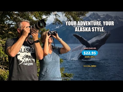 Alaska Moose Silhouette Shirt - Bold State Outline Wildlife Graphic — T-Shirt - Video Demo