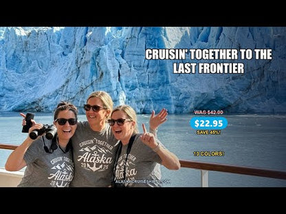 Alaska Cruise Shirt - Cruisin Together Mountains Anchor Retro 2026 — T-Shirt - Video Demo