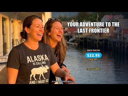 Alaska Is Calling Moose Silhouette Shirt - Wildlife Adventure Tee — T-Shirt - Video Demo