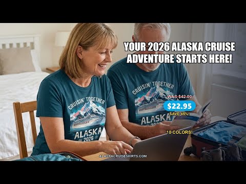 Alaska Cruise 2026 Shirt - Vintage Mountains and Cruise Ship Adventure — T-Shirt - Video Demo