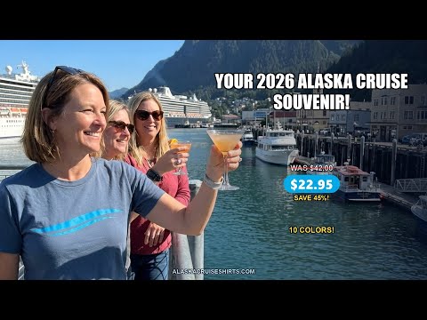 Alaska Cruise Adventure 2026 Shirt - Wildlife Mountains Nautical Family — T-Shirt - Video Demo