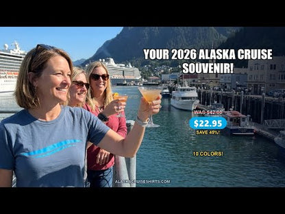Alaska Cruise Adventure 2026 Shirt - Wildlife Mountains Nautical Family — T-Shirt - Video Demo