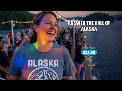 Alaska Is Calling Shirt - Mountain Bear Silhouette Adventure Tee — T-Shirt - Video Demo