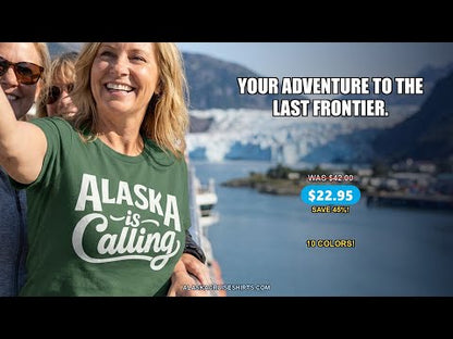 Alaska Is Calling Shirt - Retro Script Bold Typography Adventure Tee — T-Shirt