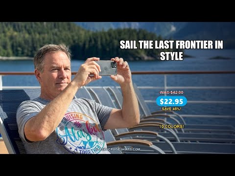 Cruising Alaska Together Shirt - Colorful Mountain and Ship Wheel Design — T-Shirt - Video Demo