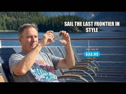 Cruising Alaska Together Shirt - Colorful Mountain and Ship Wheel Design — T-Shirt - Video Demo