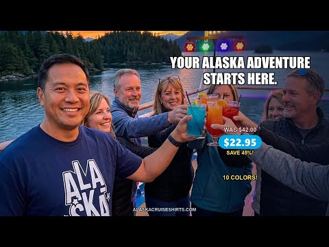 Alaska Stars Bold Typography Shirt - Modern Minimal Travel Graphic Tee — T-Shirt - Video Demo