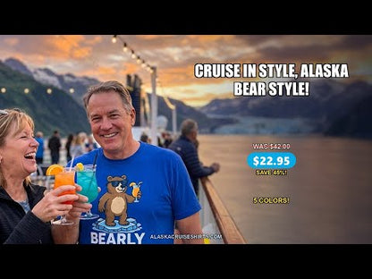 Bear Cruise Shirt - Funny Cartoon Bear With Sunglasses on Vacation — T-Shirt - Video Demo