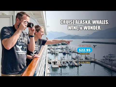 Whale Watching and Wine Sippin Shirt - Coastal Alaska Cruise Tee — T-Shirt - Video Demo