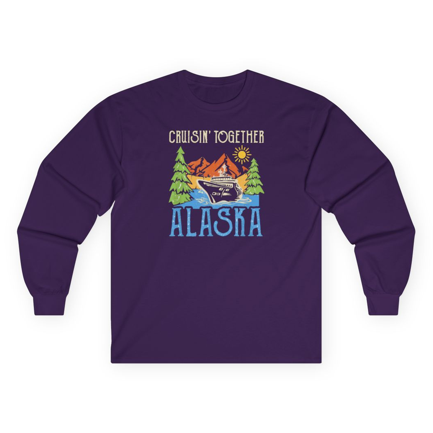 Alaska Cruise Adventure Nature Landscape Retro Family Shirt – Purple – Alaska Cruise Shirts
