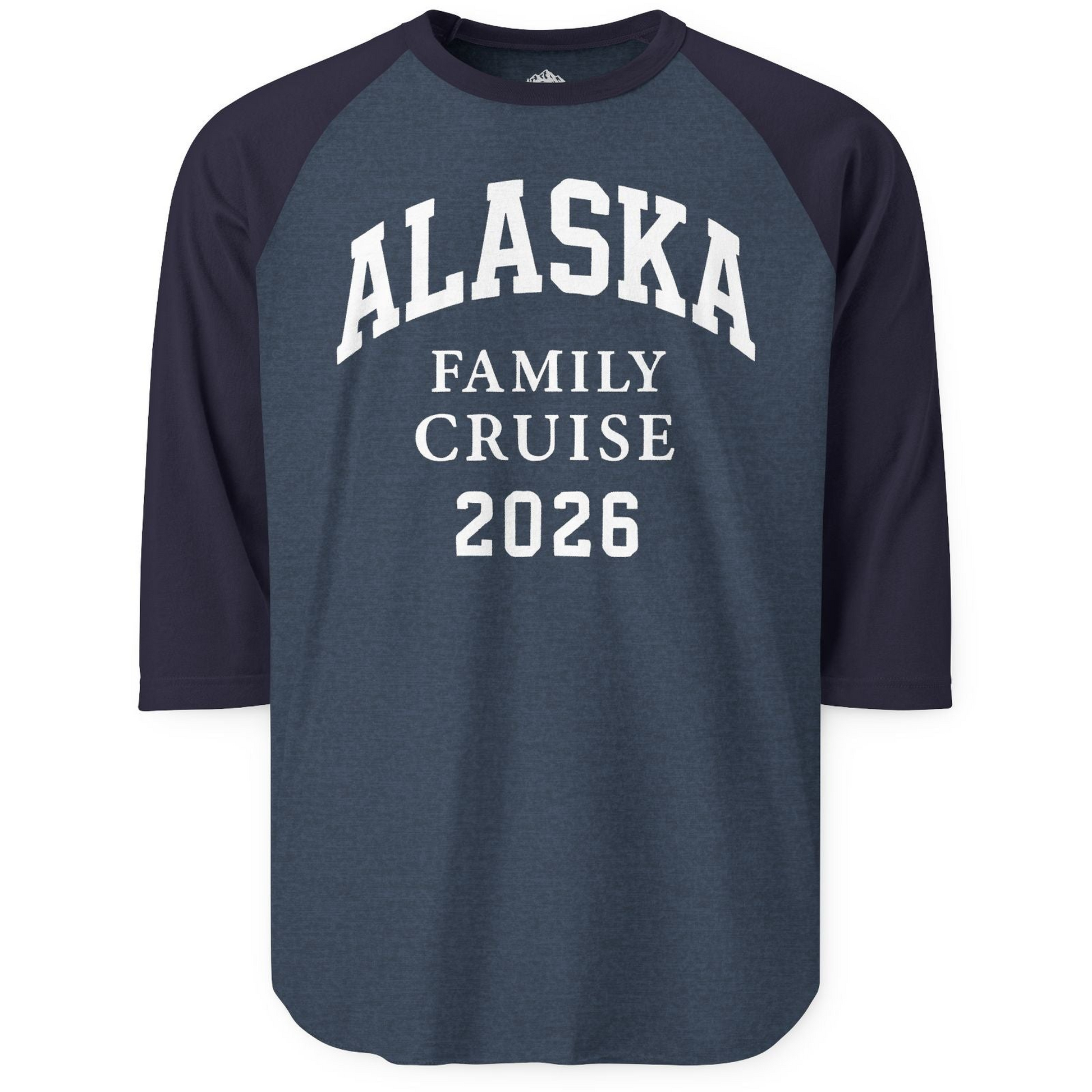 Alaska Family Cruise 2026 Matching Vacation Shirt for Groups — 3/4 Sleeve 3/4 Sleeve Raglan Shirt – Alaska Cruise Shirts