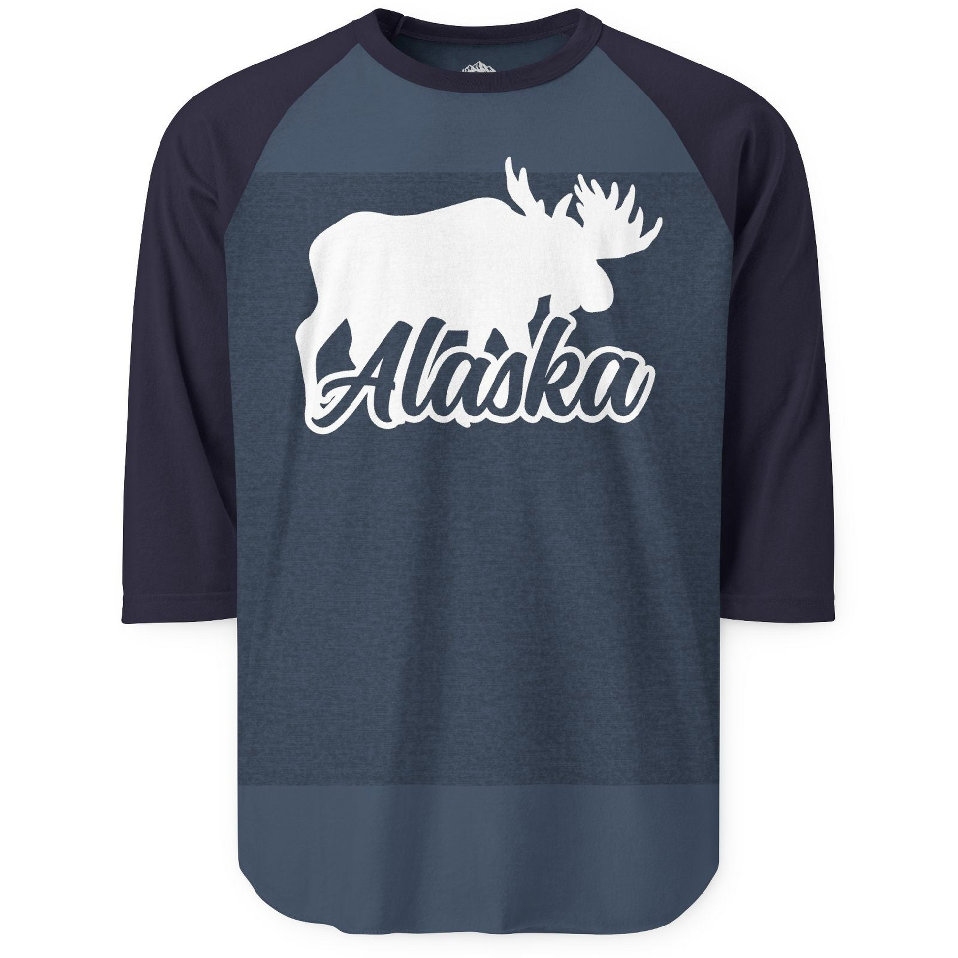 Alaska Moose Wildlife Silhouette Shirt 3/4 Sleeve Raglan Shirt – Alaska Cruise Shirts