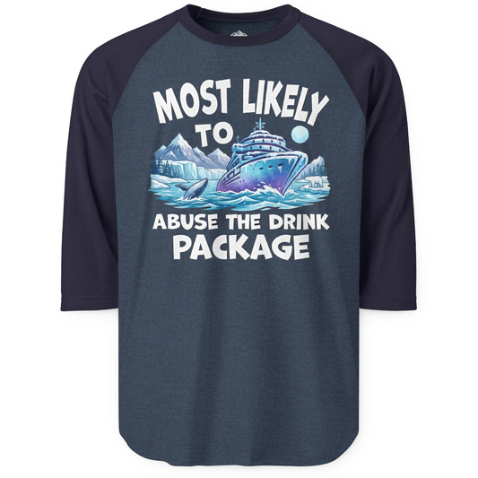 Funny Alaska Cruise 3/4 sleeve shirt 3/4 Sleeve Raglan Shirt – Alaska Cruise Shirts
