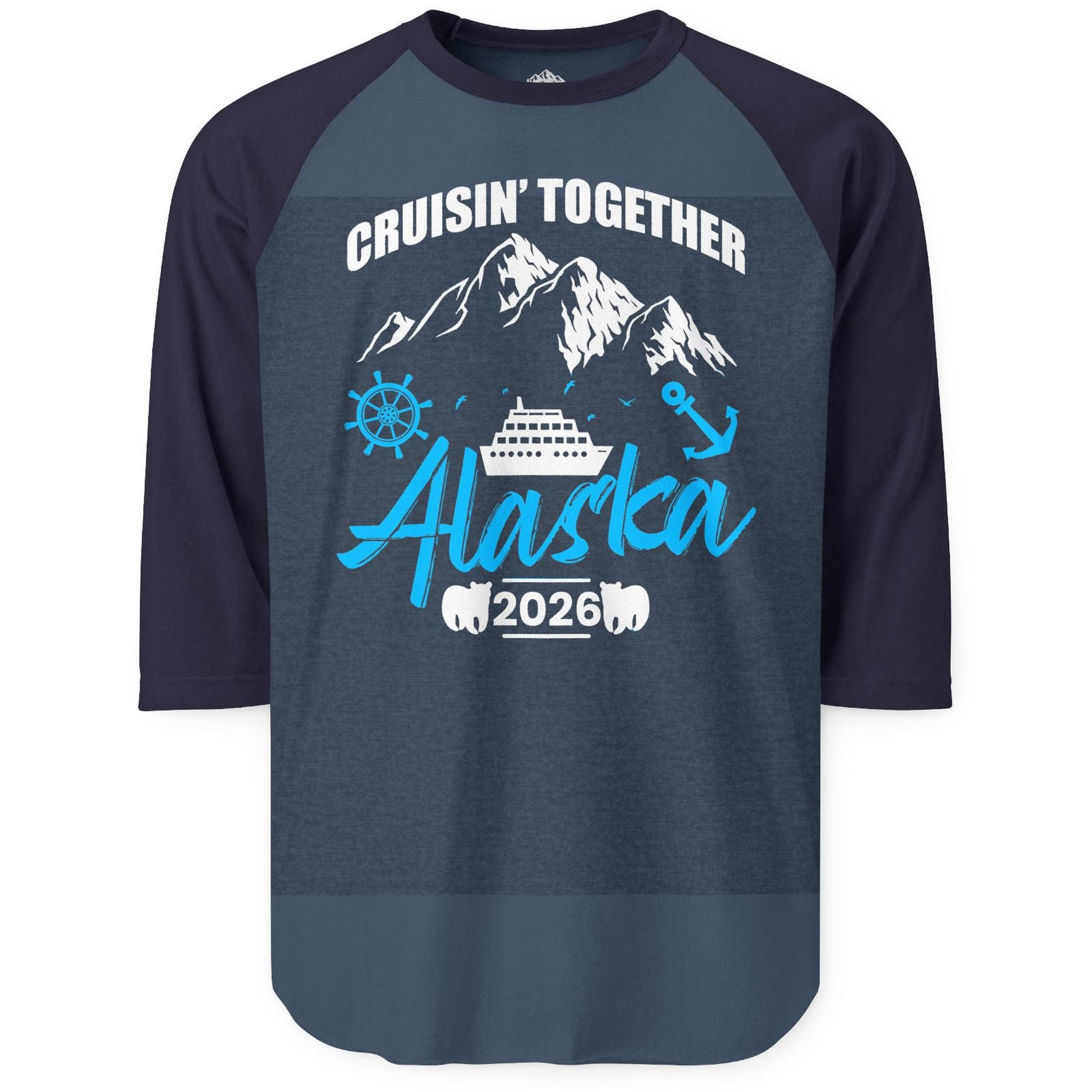 Alaska Cruise Group Adventure Shirt 3/4 Sleeve Raglan Shirt – Alaska Cruise Shirts