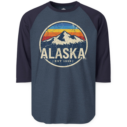 Alaska Vintage 3/4 sleeve shirt 3/4 Sleeve Raglan Shirt – Alaska Cruise Shirts