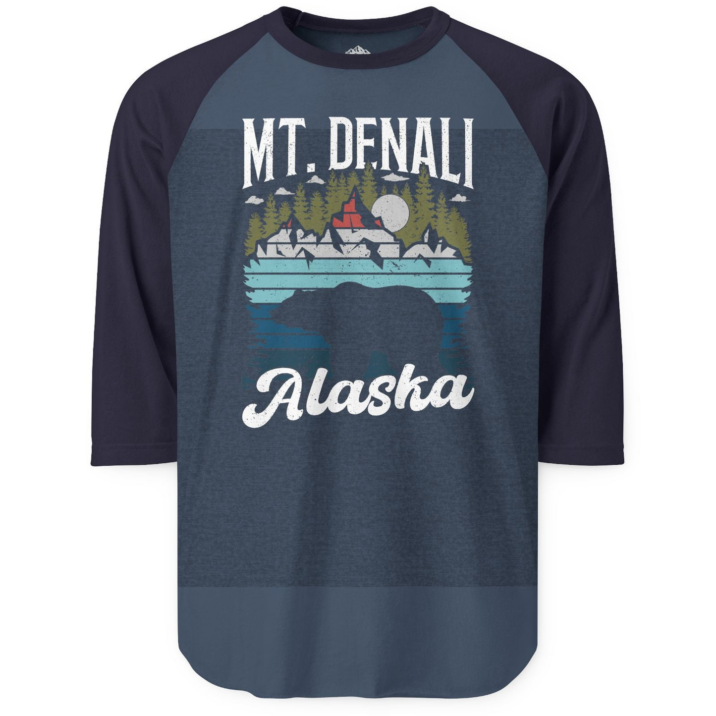Mt Denali Alaska Bear Wilderness Shirt 3/4 Sleeve Raglan Shirt – Alaska Cruise Shirts