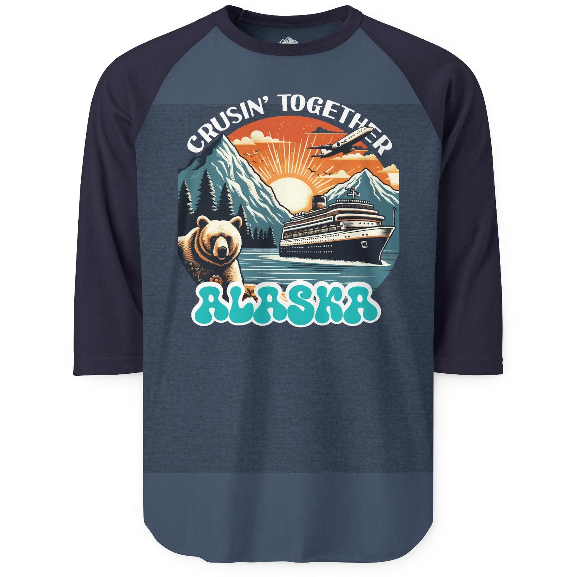 Alaska Cruise Shirt 3/4 Sleeve Raglan Shirt – Alaska Cruise Shirts