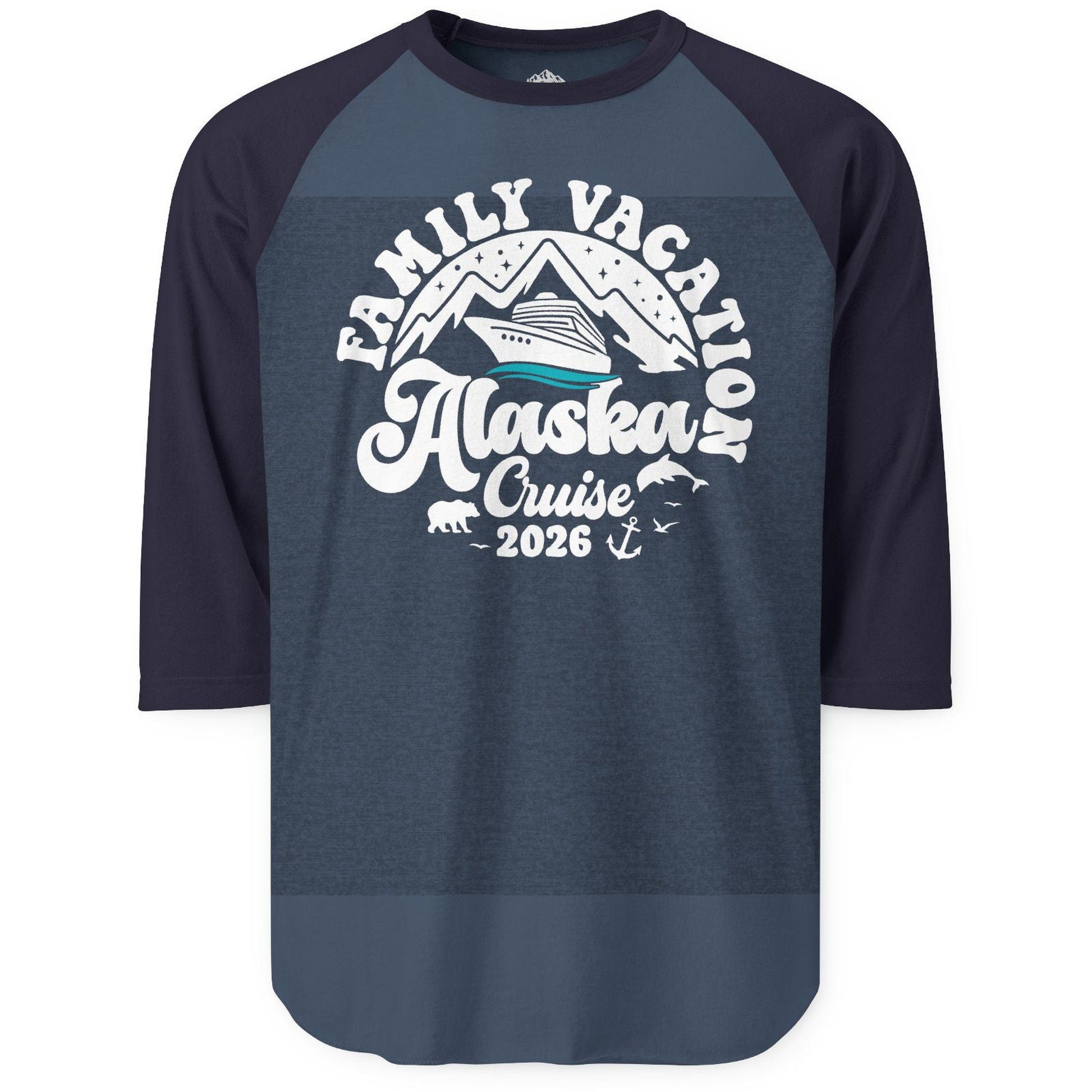 Alaska Family Cruise Shirt 3/4 Sleeve Raglan Shirt – Alaska Cruise Shirts