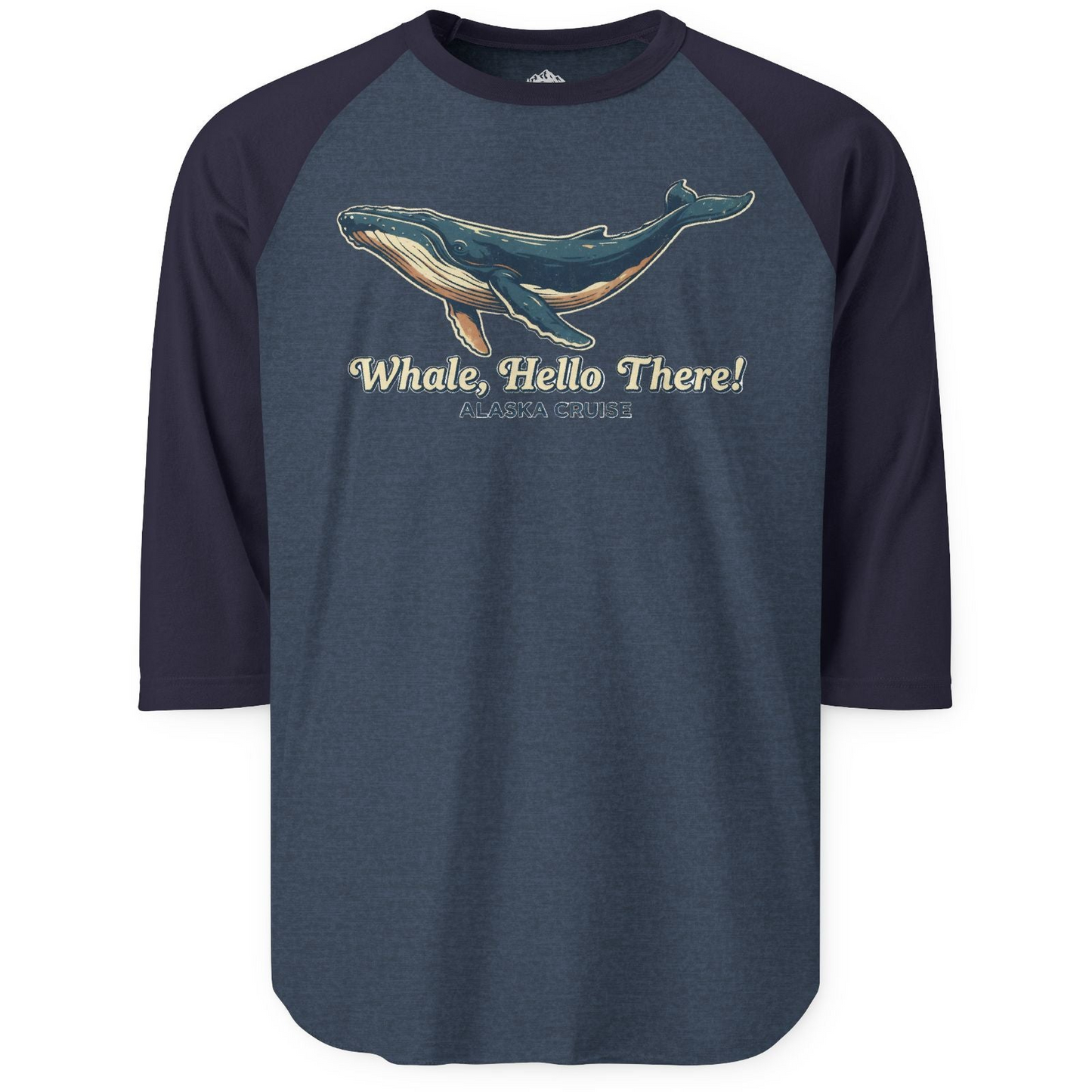 Whale Hello There Alaska Cruise 3/4 sleeve shirt 3/4 Sleeve Raglan Shirt – Alaska Cruise Shirts