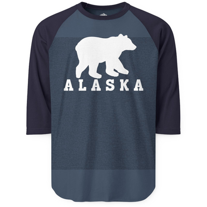 Alaska Bear Silhouette Shirt 3/4 Sleeve Raglan Shirt – Alaska Cruise Shirts
