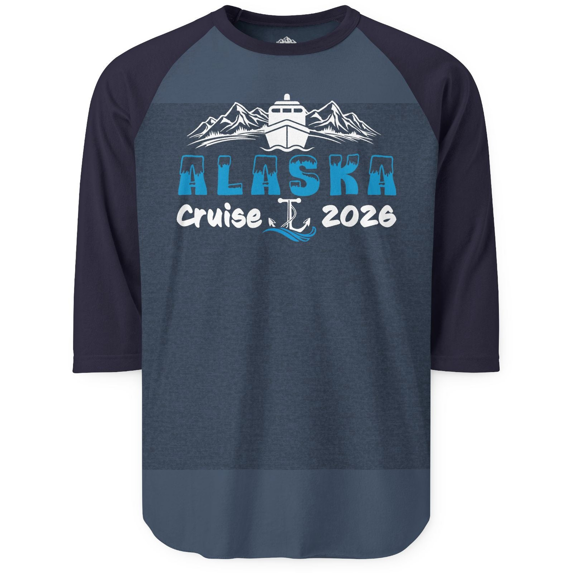 Alaska Cruise 2026 Shirt 3/4 Sleeve Raglan Shirt – Alaska Cruise Shirts
