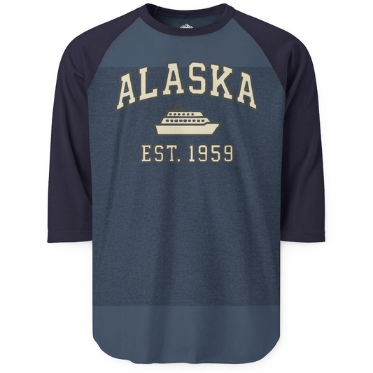 Alaska Cruise Shirt 3/4 Sleeve Raglan Shirt – Alaska Cruise Shirts