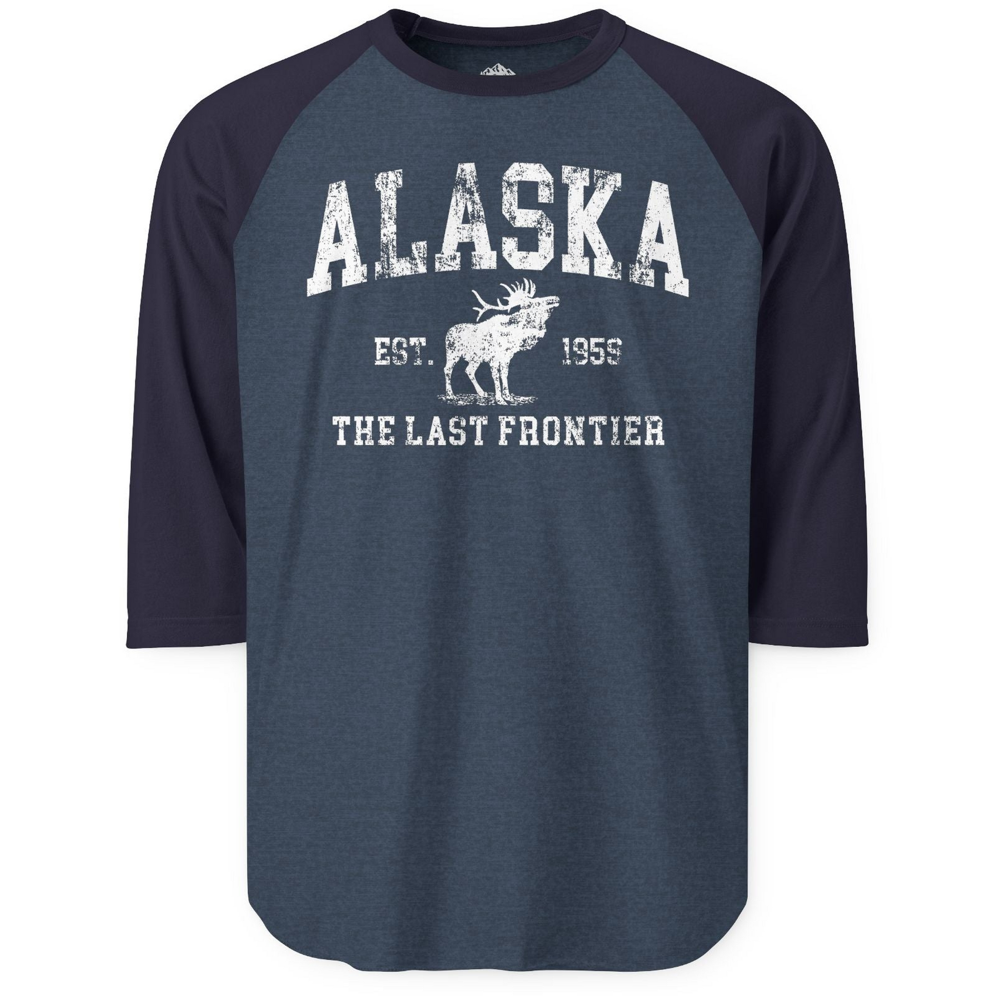 Vintage Alaska Moose Shirt 3/4 Sleeve Raglan Shirt – Alaska Cruise Shirts