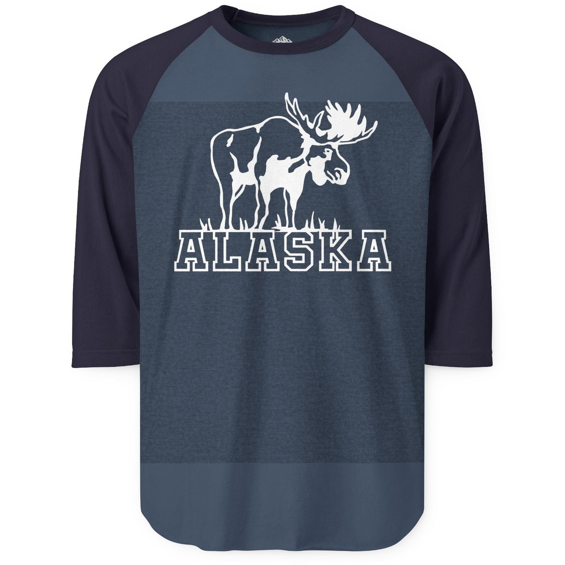 Alaska Moose Silhouette Shirt 3/4 Sleeve Raglan Shirt – Alaska Cruise Shirts