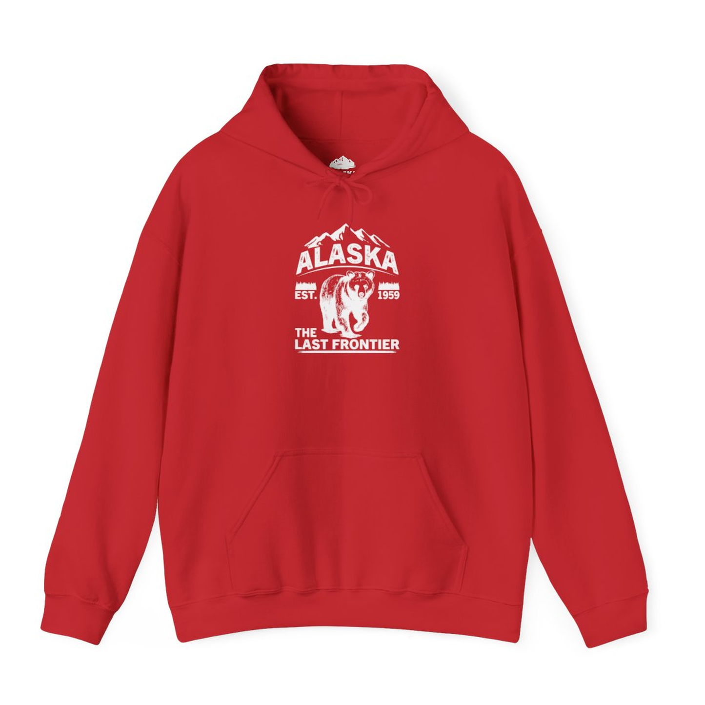 Alaska Bear Shirt - Vintage Distressed Mountains The Last Frontier Tee – Red – Alaska Cruise Shirts