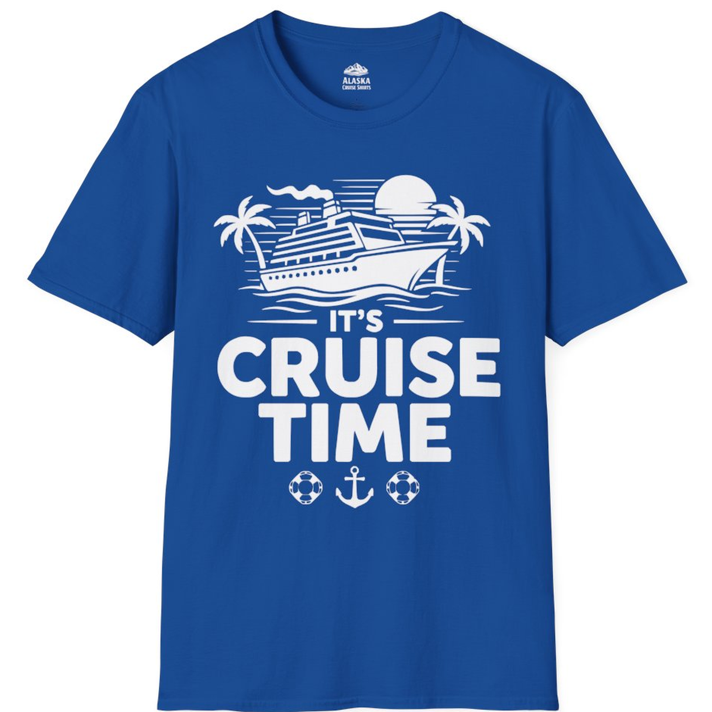 It’s Cruise Time Bold Nautical Vacation Shirt for Cruise Enthusiasts – Royal – Alaska Cruise Shirts