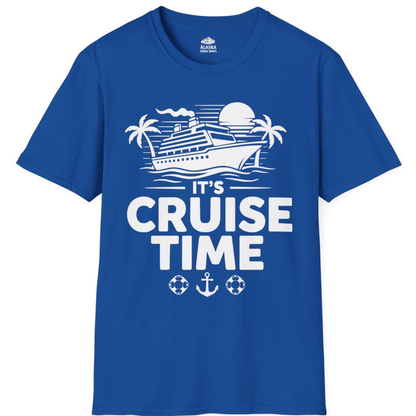 It’s Cruise Time Bold Nautical Vacation Shirt for Cruise Enthusiasts – Royal – Alaska Cruise Shirts