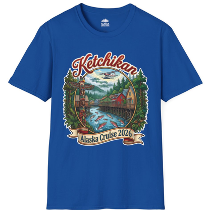 Ketchikan Alaska Cruise 2026 Vintage Souvenir Vacation Shirt – Royal – Alaska Cruise Shirts