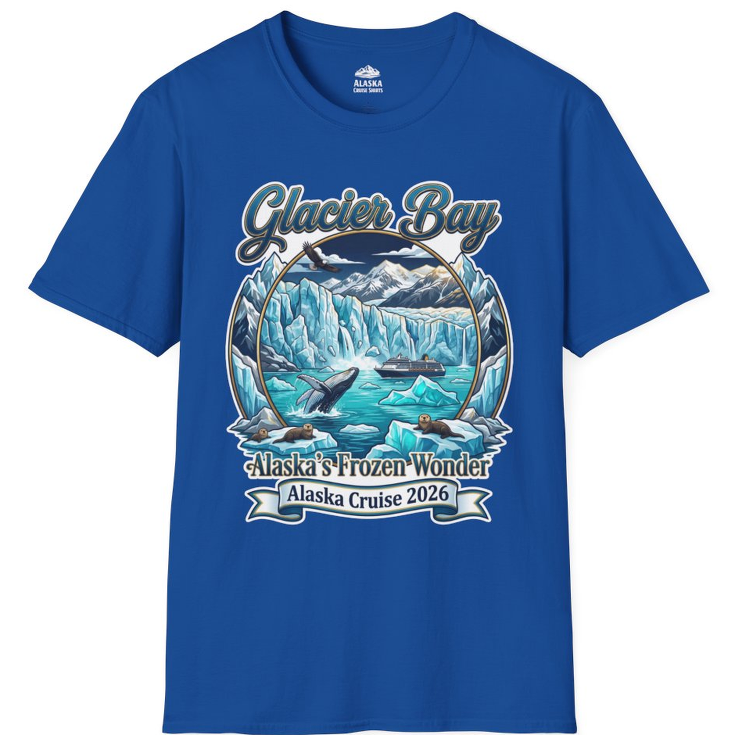 Glacier Bay Alaska Cruise 2026 Wildlife Adventure Souvenir Shirt – Royal – Alaska Cruise Shirts