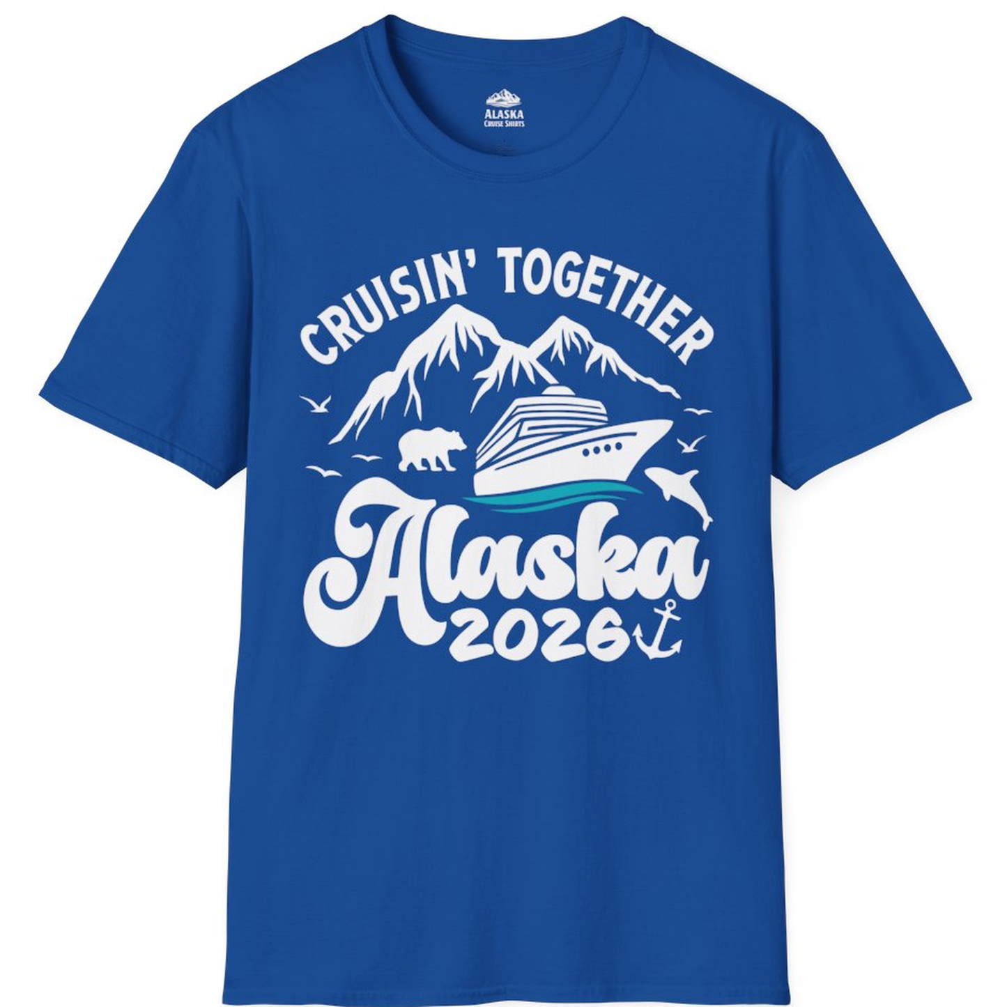Alaska Cruise Adventure Shirt - Mountains Wildlife and Nautical 2026 – Royal – Alaska Cruise Shirts