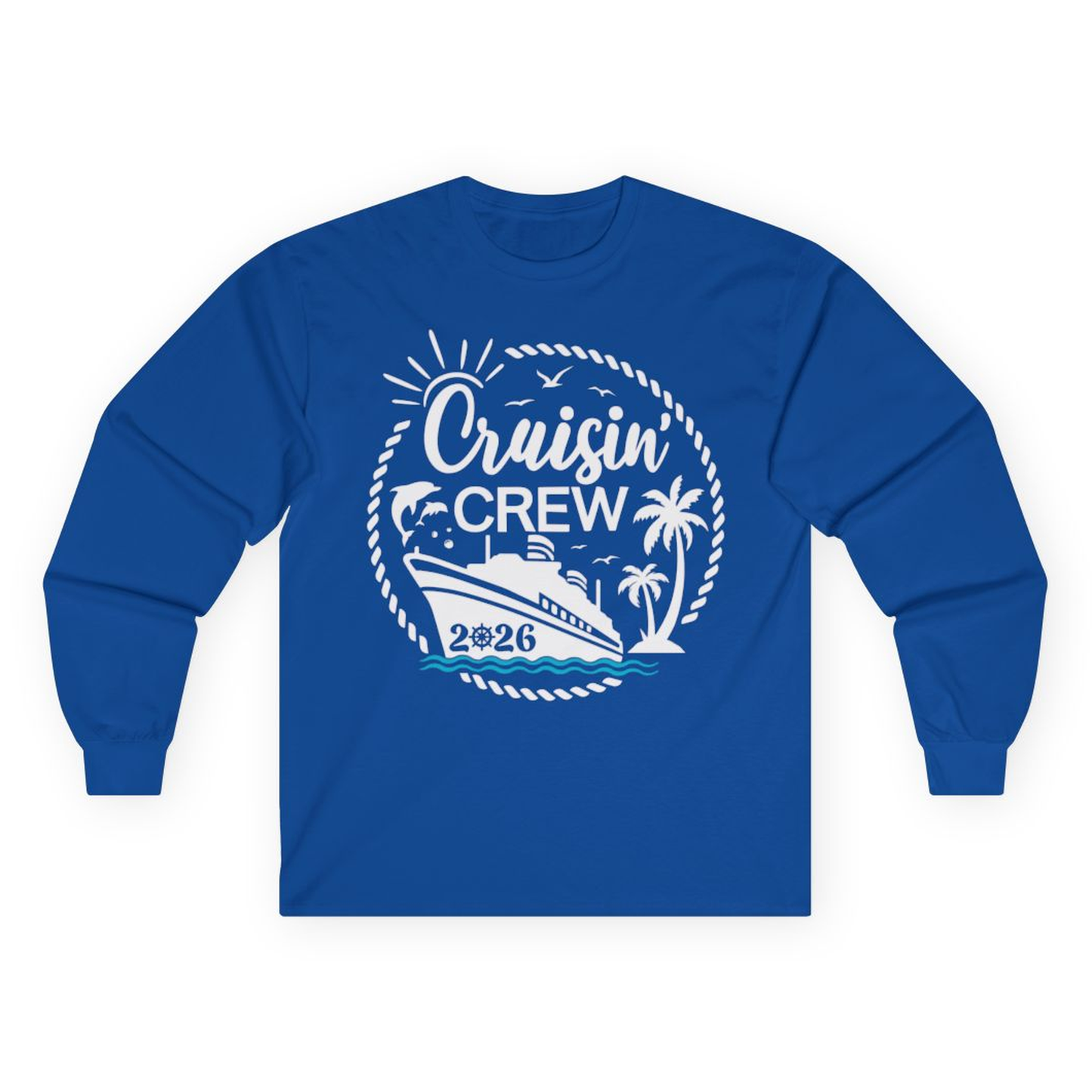 Cruisin Crew Shirt Tropical Family Group Cruise 2026 Caribbean Islands – Royal – Alaska Cruise Shirts