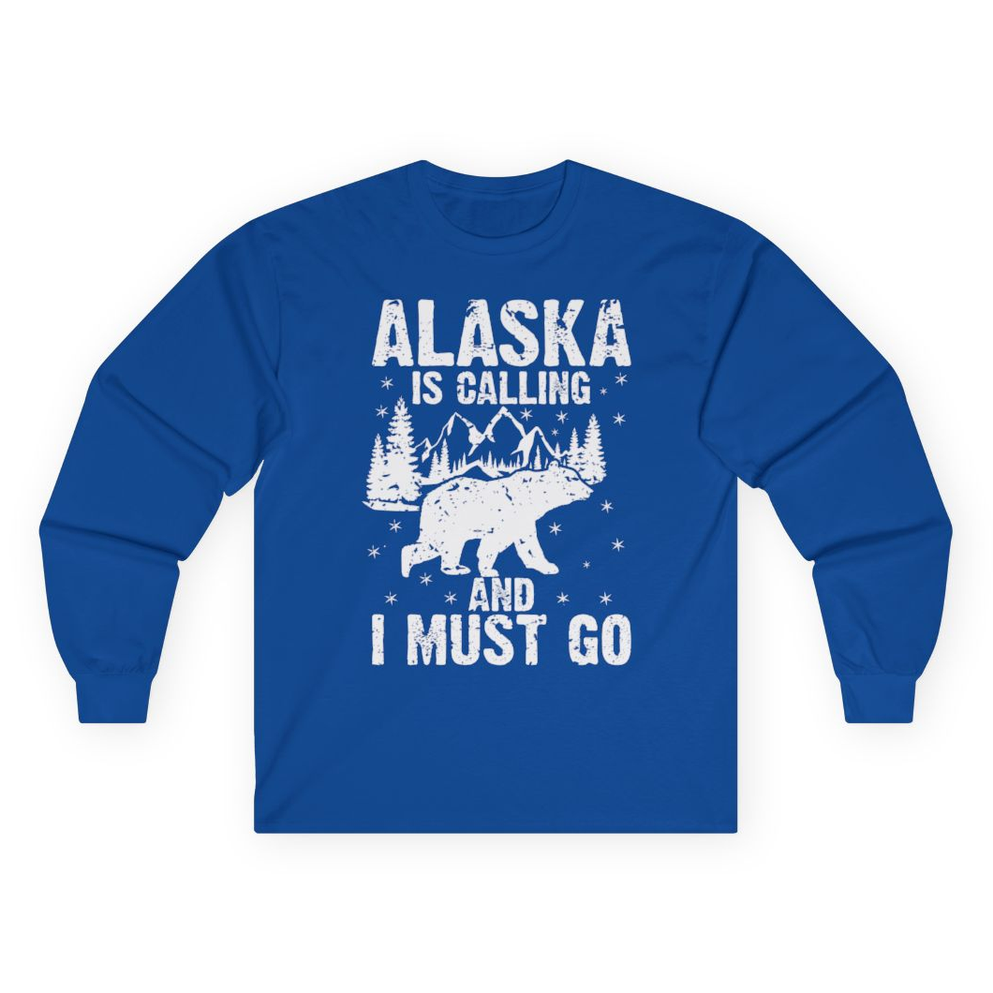 Alaska Is Calling Bear Mountain Wilderness Adventure Vintage Shirt – Royal – Alaska Cruise Shirts
