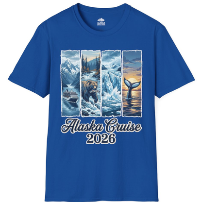 Alaska Cruise 2026 Scenic Wildlife Adventure Souvenir Shirt – Royal – Alaska Cruise Shirts