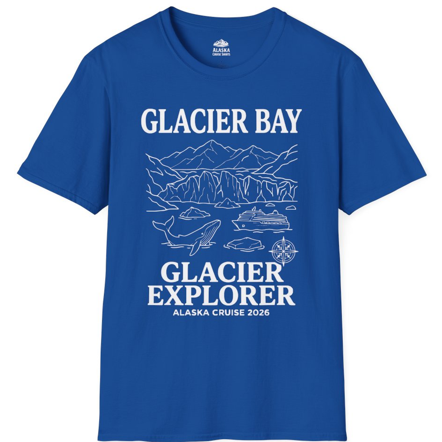 Glacier Bay Alaska Cruise 2026 Glacier Explorer Souvenir Shirt – Royal – Alaska Cruise Shirts