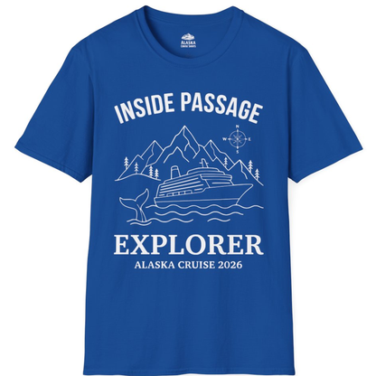 Inside Passage Explorer Alaska Cruise Adventure 2026 Shirt – Royal – Alaska Cruise Shirts