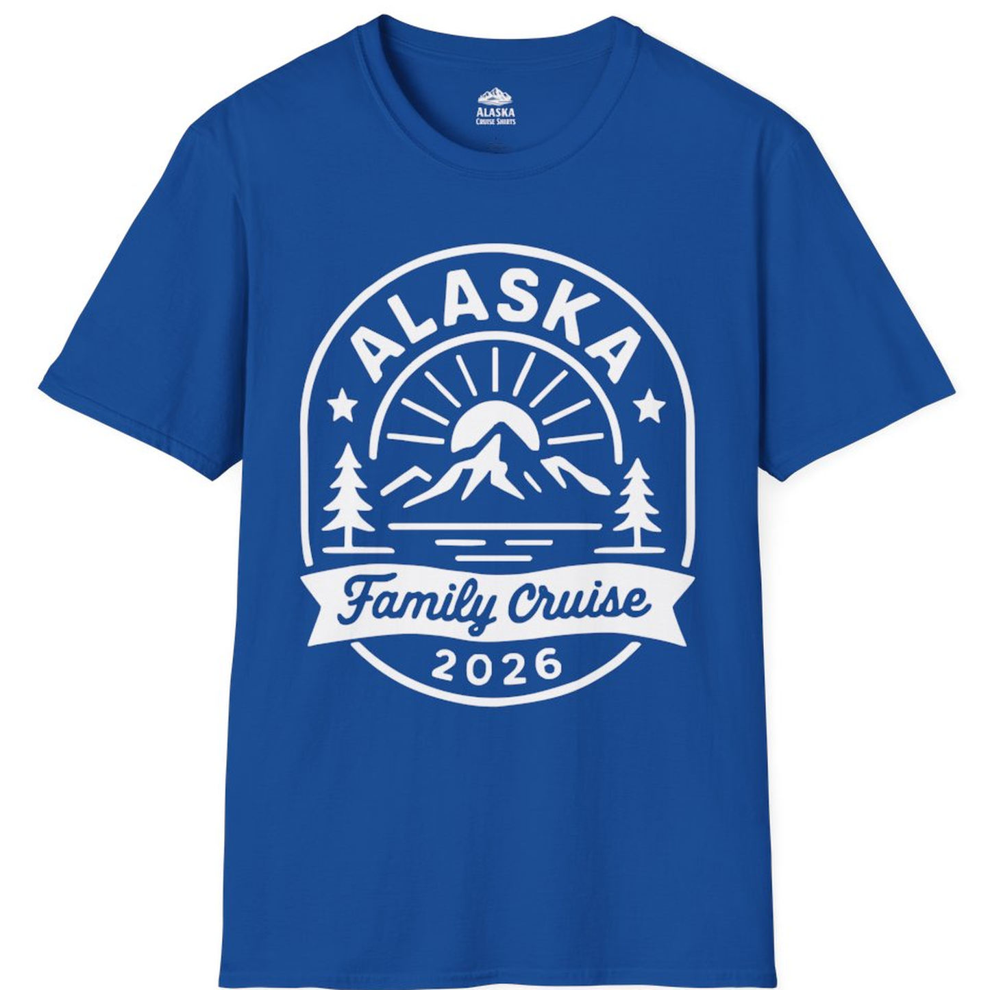 Alaska Family Cruise 2026 Mountain Nature Adventure Shirt – Royal – Alaska Cruise Shirts