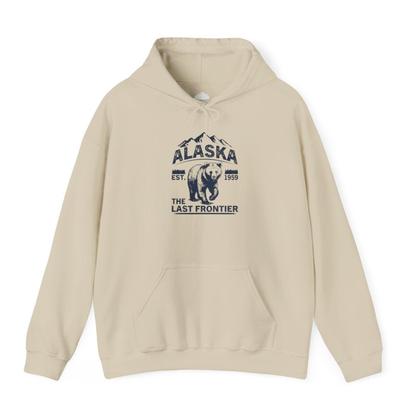 Alaska Bear Shirt - Vintage Distressed Mountains The Last Frontier Tee – Sand – Alaska Cruise Shirts