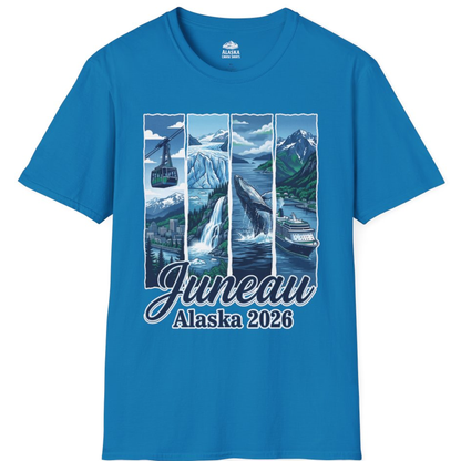 Juneau Alaska 2026 Cruise and Nature Souvenir Shirt – Sapphire – Alaska Cruise Shirts