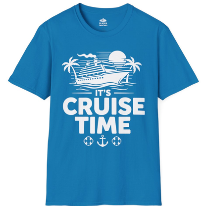 It’s Cruise Time Bold Nautical Vacation Shirt for Cruise Enthusiasts – Sapphire – Alaska Cruise Shirts
